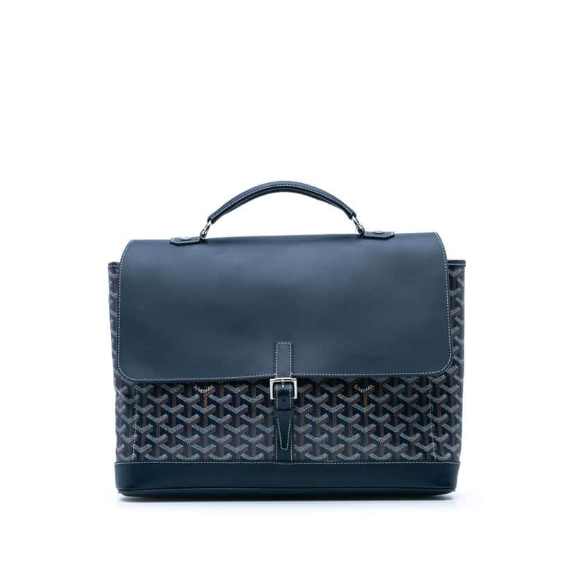 Goyard Goyardine Citadin PM Blue Canvas Good condition - Front View