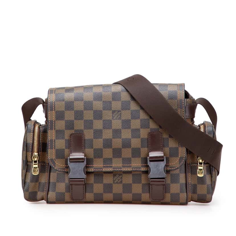 Louis Vuitton Damier Ebene Melville Reporter Brown Canvas Good condition - Front View