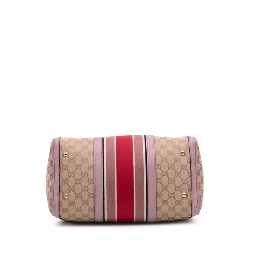 Gucci GG Canvas Web Joy Boston Bag Brown Canvas Good condition - Inside View