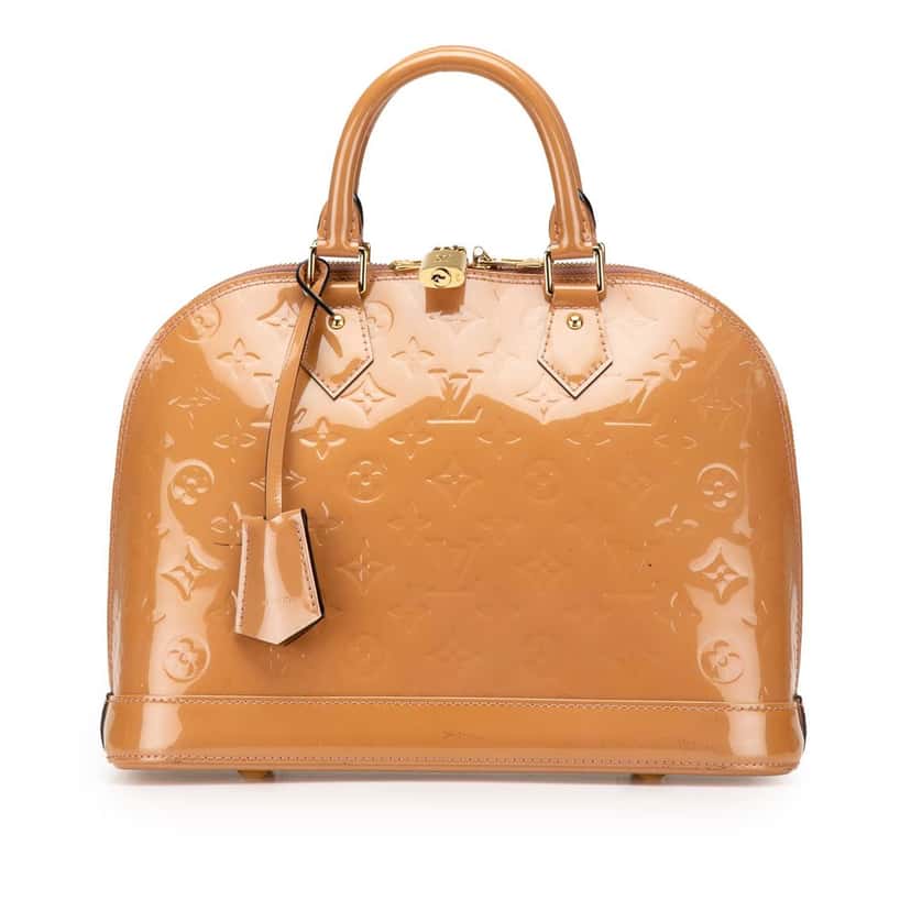 Louis Vuitton Monogram Vernis Alma PM Brown Leather Good condition - Front View