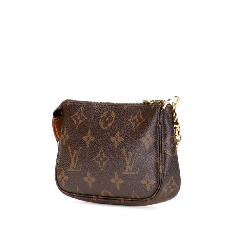 Louis Vuitton Monogram Mini Pochette Accessoires Brown Canvas Good condition - Back View