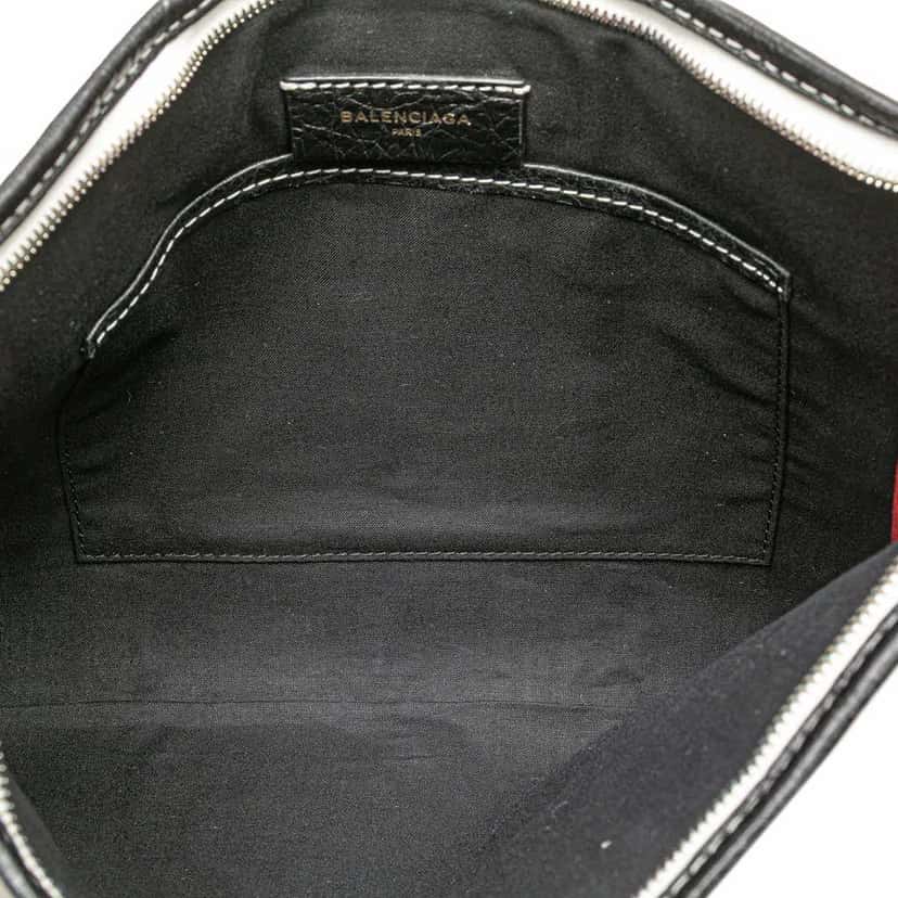 Balenciaga Lambskin Bazar Clutch Black Leather Good condition - Model View