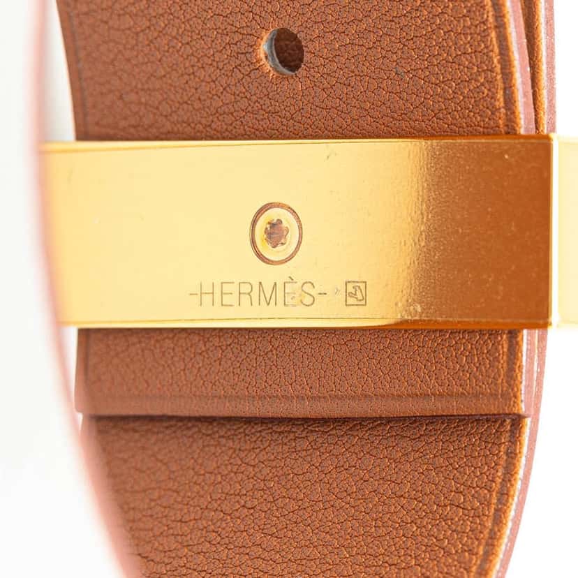 Hermès Bicolor Epsom Reversible Illusion Bracelet MM White Leather Good condition - Model View