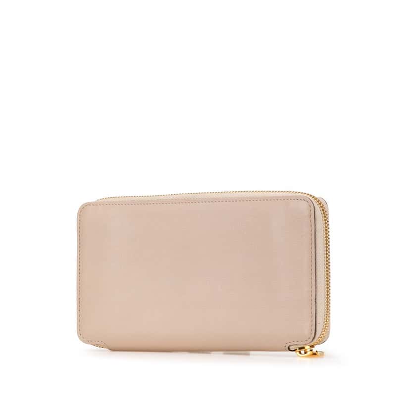 Louis Vuitton Leather Veau Soie Iena Wallet Brown Leather Good condition - Back View