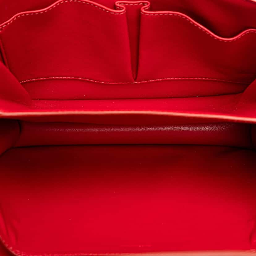 Celine Medium Calfskin Classic Box Red Leather Very good condition - Model View
