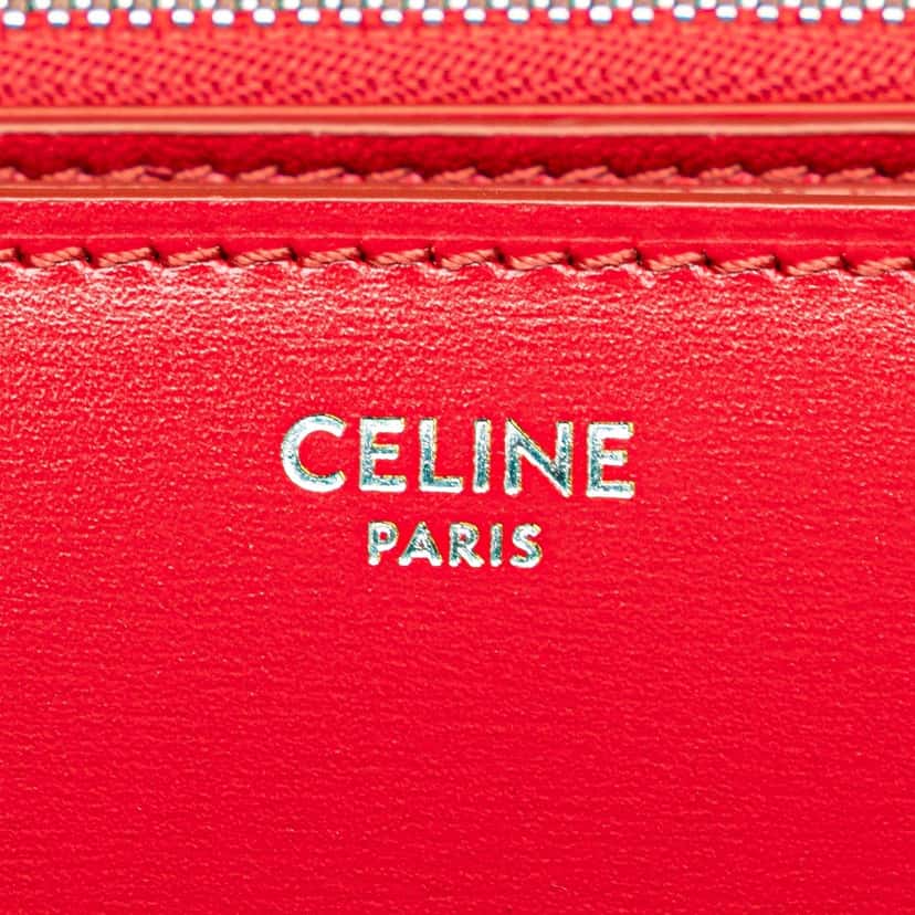 Celine Medium Calfskin Classic Box Red Leather Very good condition - Box View
