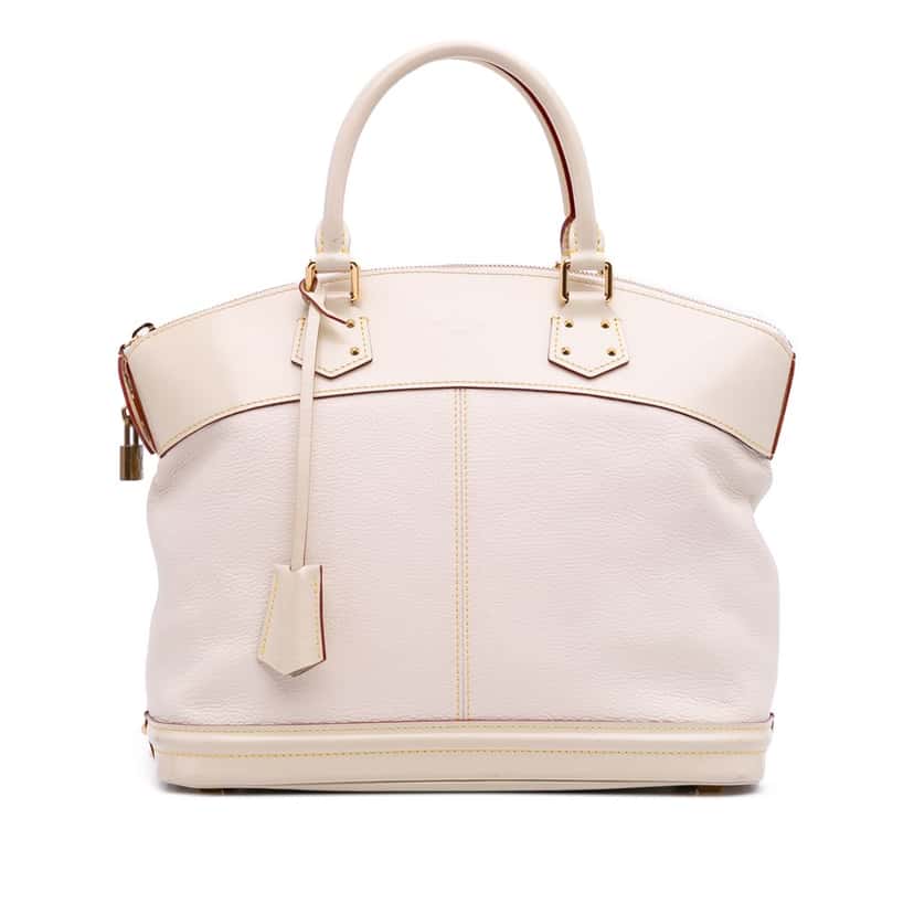 Louis Vuitton Suhali Lockit MM White Leather Good condition - Front View