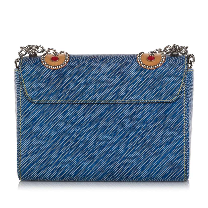 Louis Vuitton Studded Epi Twist MM Blue Leather Good condition - Inside View
