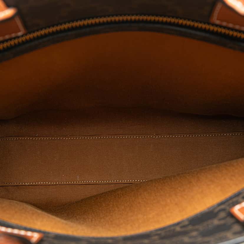 Celine Small Triomphe Coated Canvas Vertical Cabas Tote Brown Canvas Good condition - Model View
