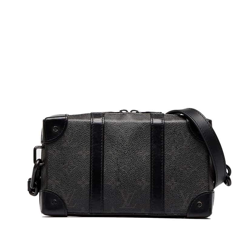 Louis Vuitton Monogram Eclipse Soft Trunk Wallet Crossbody Black Canvas Very good condition - Front View