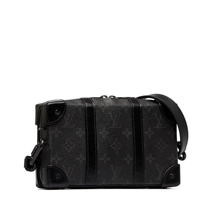 Louis Vuitton Monogram Eclipse Soft Trunk Wallet Crossbody Black Canvas Very good condition - Back View