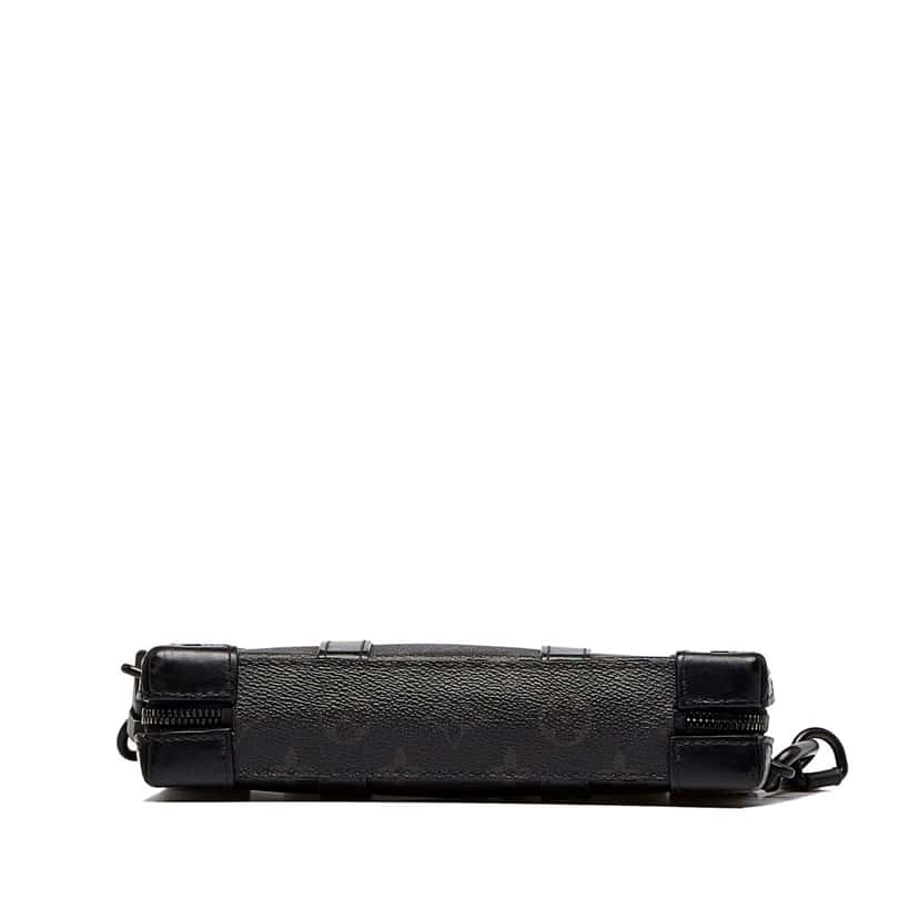 Louis Vuitton Monogram Eclipse Soft Trunk Wallet Crossbody Black Canvas Very good condition - Model View