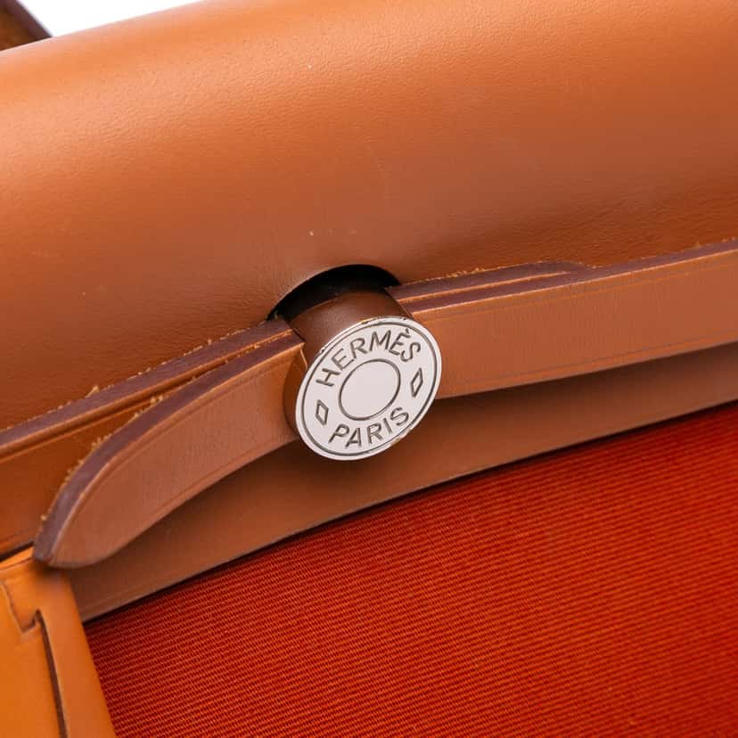 Hermès Toile Herbag Zip 31 Orange Canvas Good condition - Box View