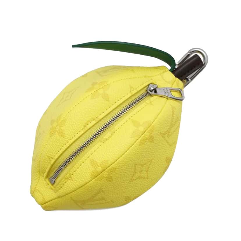 Louis Vuitton Monogram Lemon Pouch Yellow Canvas Good condition - Back View