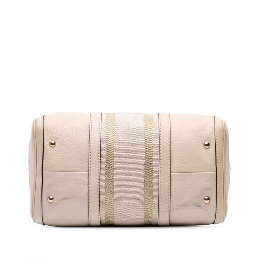 Gucci Calfskin Web Joy Boston Bag Brown Leather Good condition - Inside View