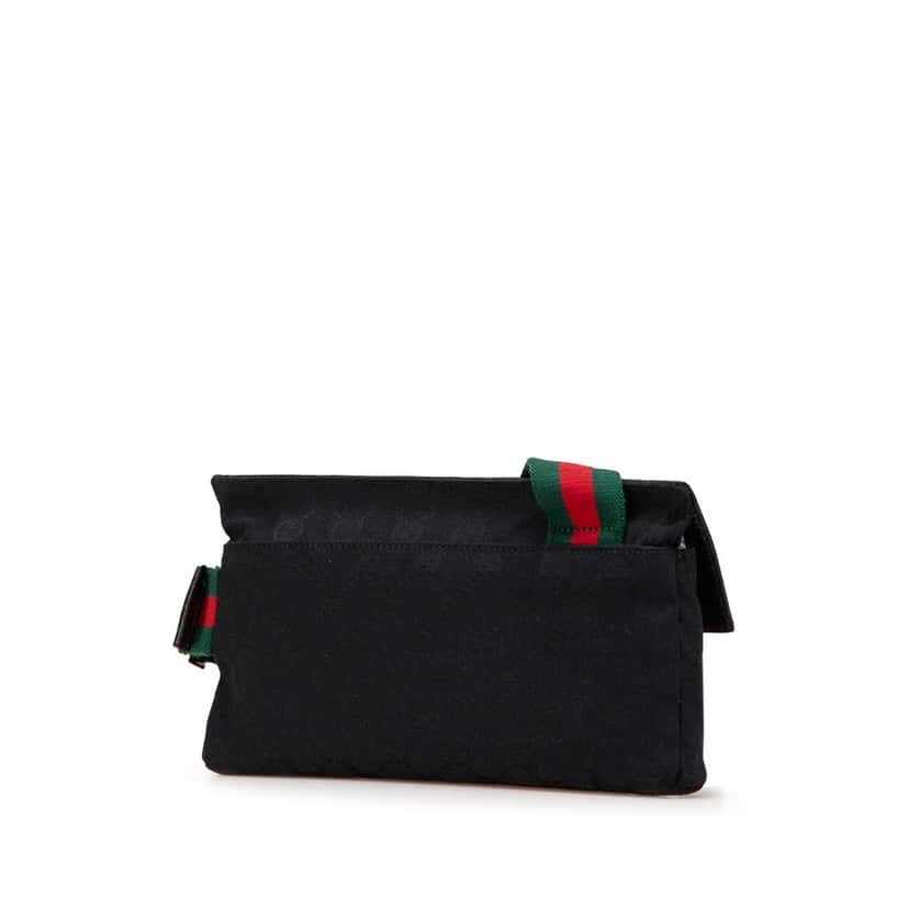 Gucci GG Canvas Web Crossbody Black Canvas Good condition - Back View