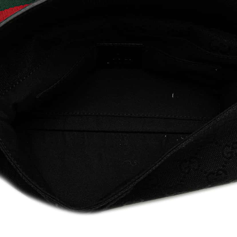 Gucci GG Canvas Web Crossbody Black Canvas Good condition - Model View