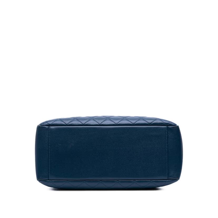 Chanel Caviar Grand Shopping Tote Blue Leather Good condition - Inside View