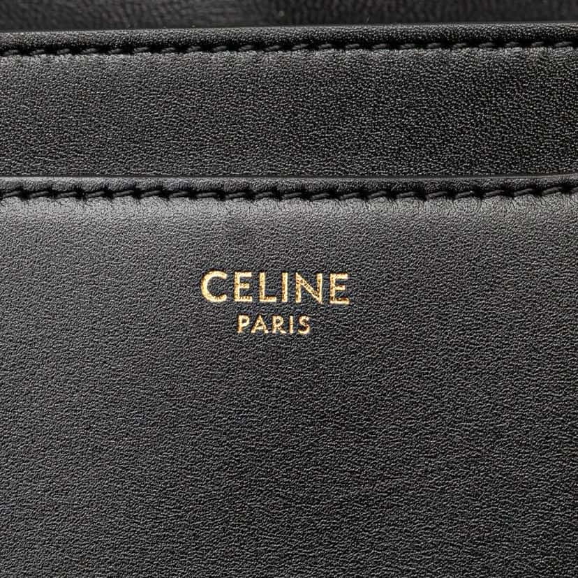 Celine Small Calfskin Besace 16 Crossbody Black Leather Good condition - Box View