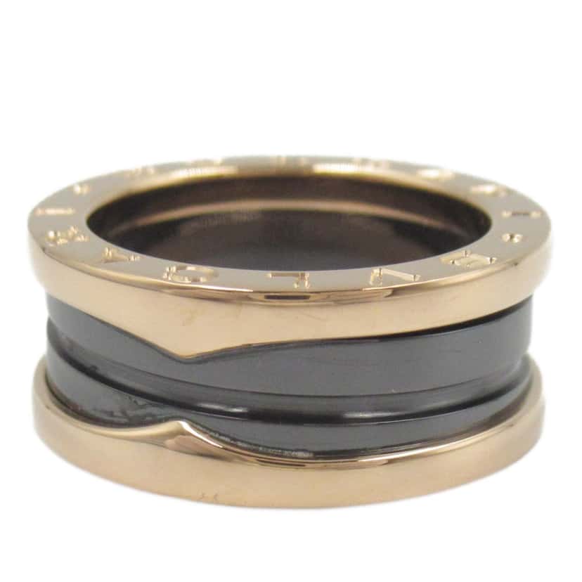 Bvlgari 18K Rose Gold and Ceramic B.Zero1 Two Band Ring Pink Rose Gold Good condition - Back View