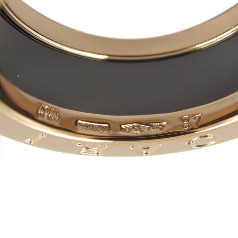 Bvlgari 18K Rose Gold and Ceramic B.Zero1 Two Band Ring Pink Rose Gold Good condition - Model View
