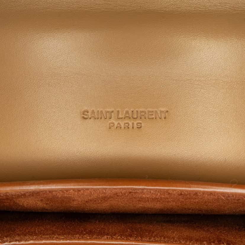 Saint Laurent Small Leather Kaia Crossbody Brown Leather Good condition - Box View