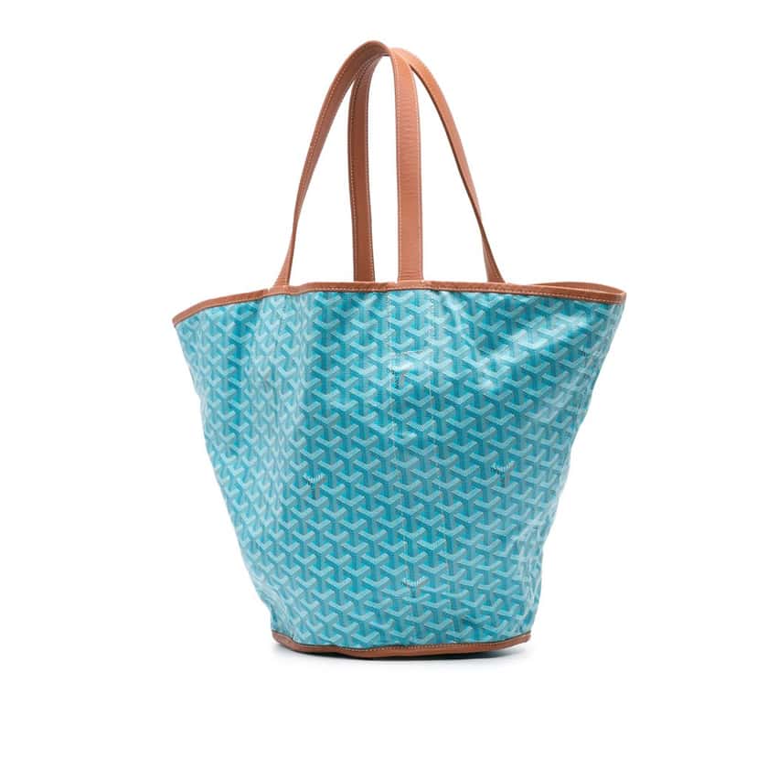 Goyard Goyardine Reversible Belharra Tote Blue Canvas Good condition - Back View