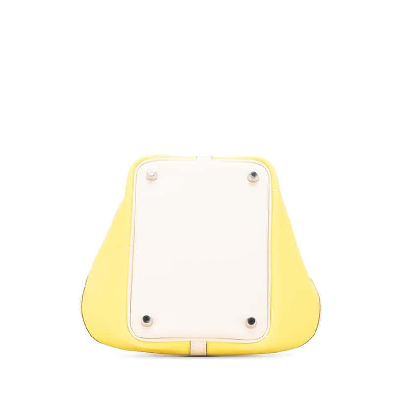 Hermès Toile Goeland and Swift Cargo Picotin Lock 18 Yellow Canvas Good condition - Inside View