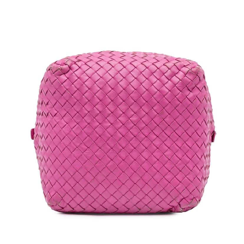 Bottega Veneta Nappa Intrecciato Cube Crossbody Pink Leather Very good condition - Inside View