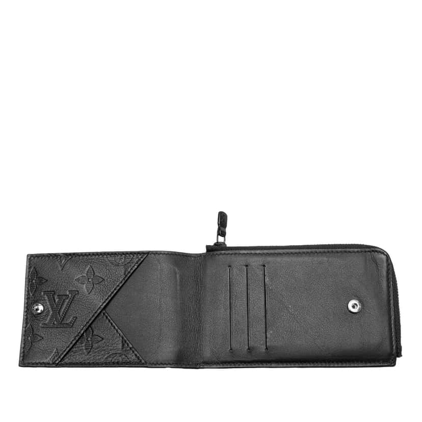 Louis Vuitton Monogram Shadow Hybrid Wallet Black Leather Good condition - Model View