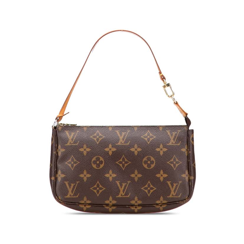 Louis Vuitton Monogram Pochette Accessoires Brown Canvas Good condition - Front View