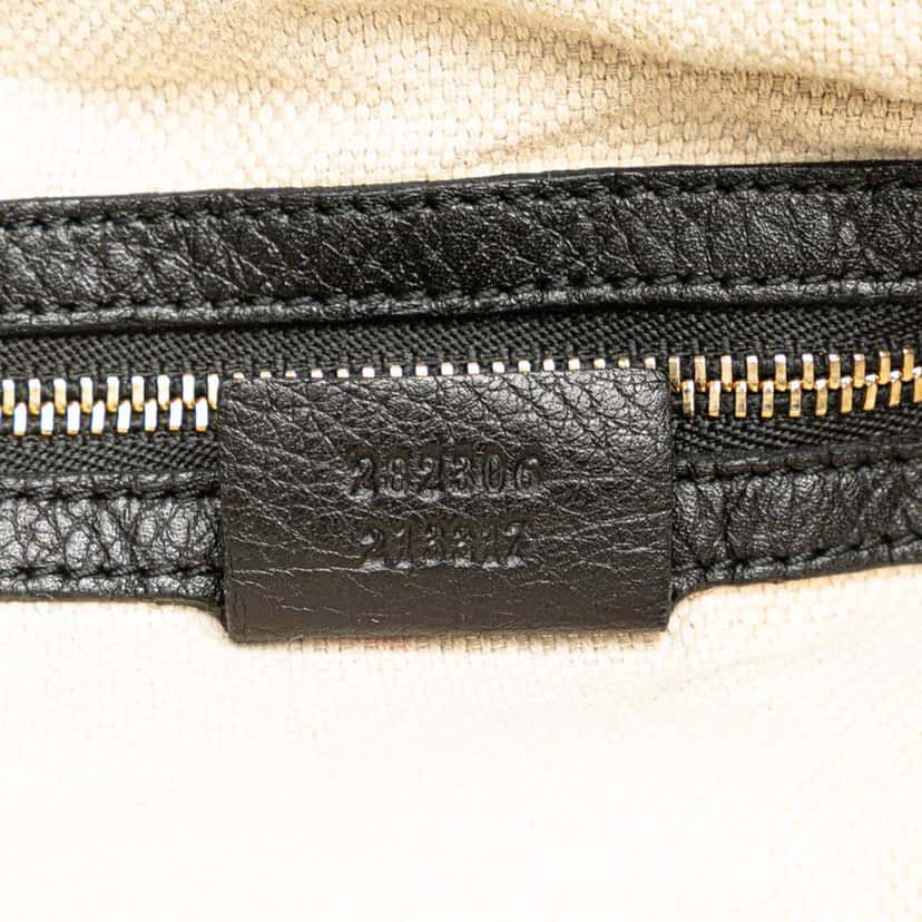 Gucci Large Leather Soho Zip Tote Black Leather Good condition - Box View