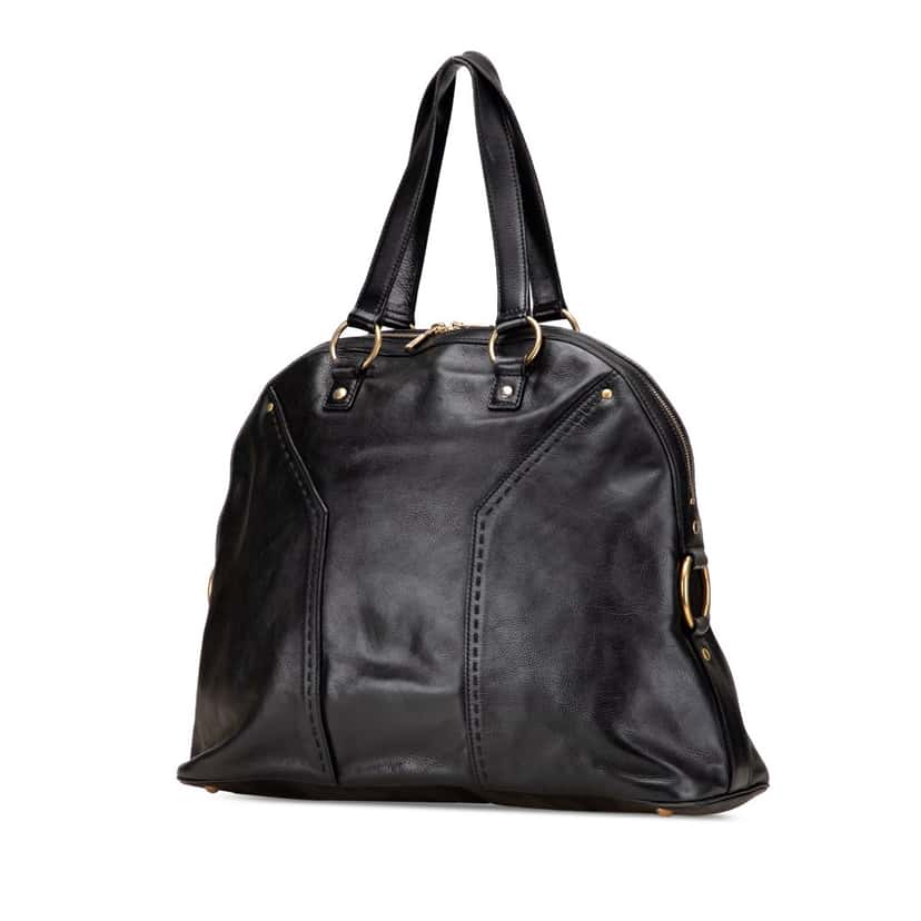 Yves Saint Laurent Oversized Leather Muse Handbag Black Leather Good condition - Back View