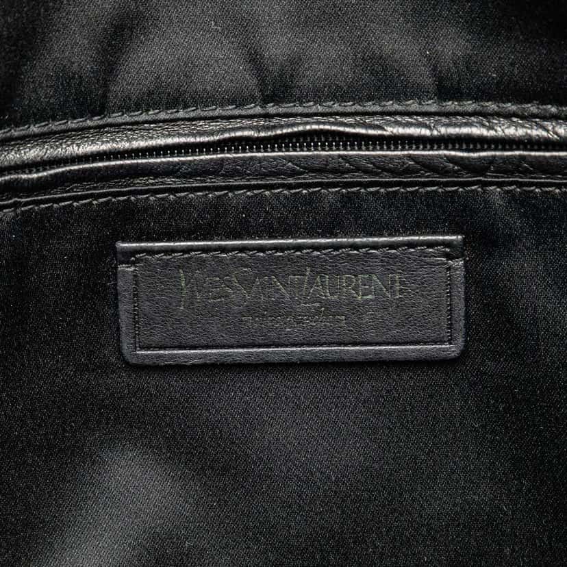 Yves Saint Laurent Oversized Leather Muse Handbag Black Leather Good condition - Box View