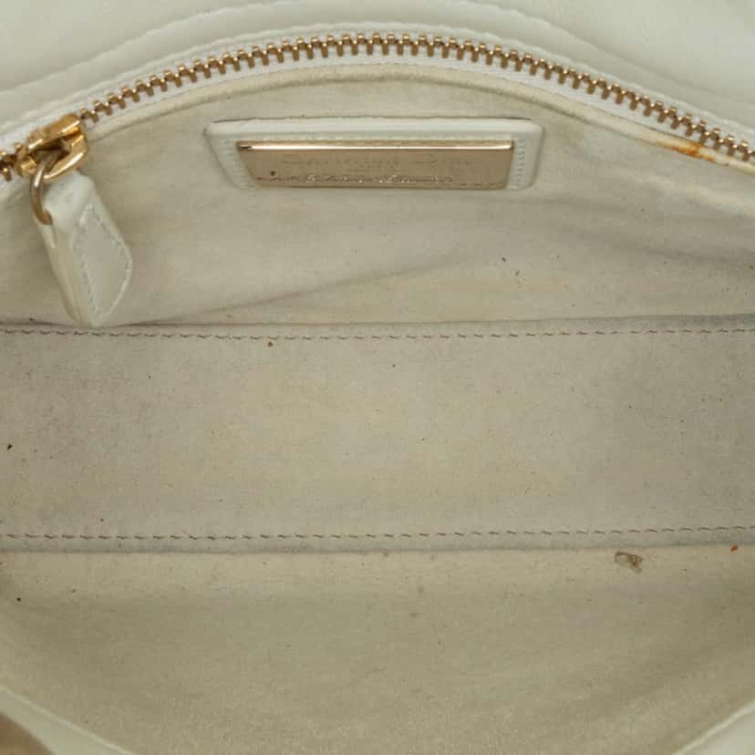 Dior Niki De Saint Phalle Mini Calfskin Dioramour Lady Dior White Leather Very good condition - Box View
