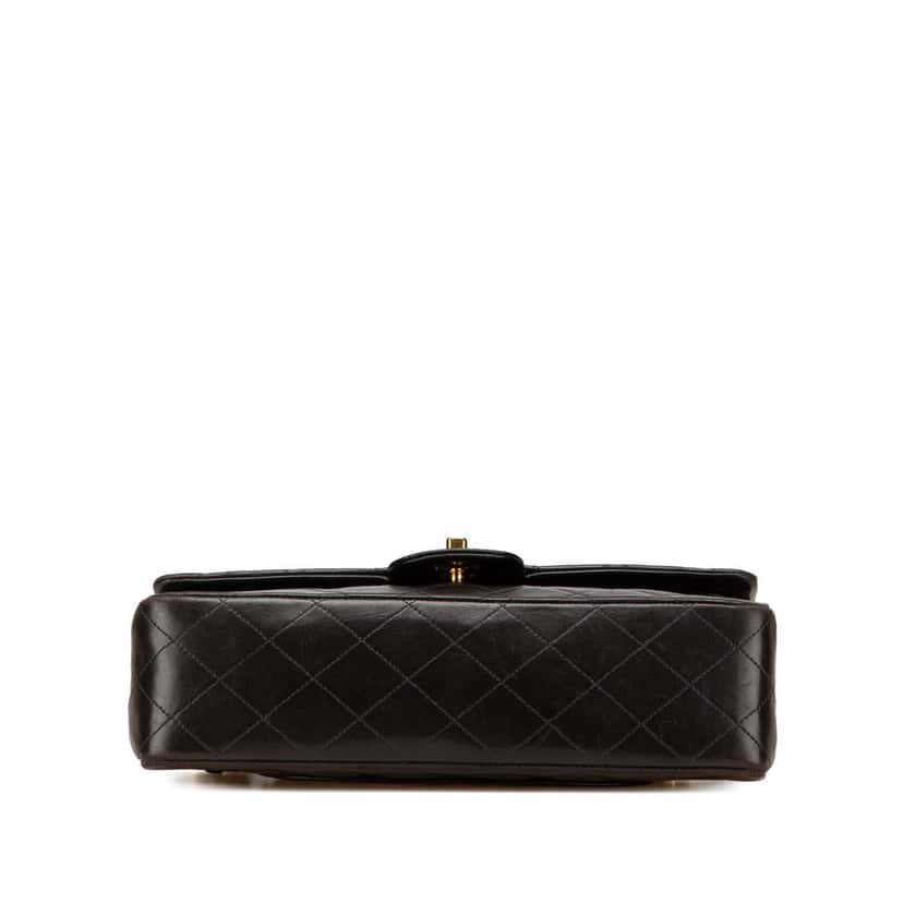 Chanel Medium Classic Lambskin Double Flap Black Leather Good condition - Inside View