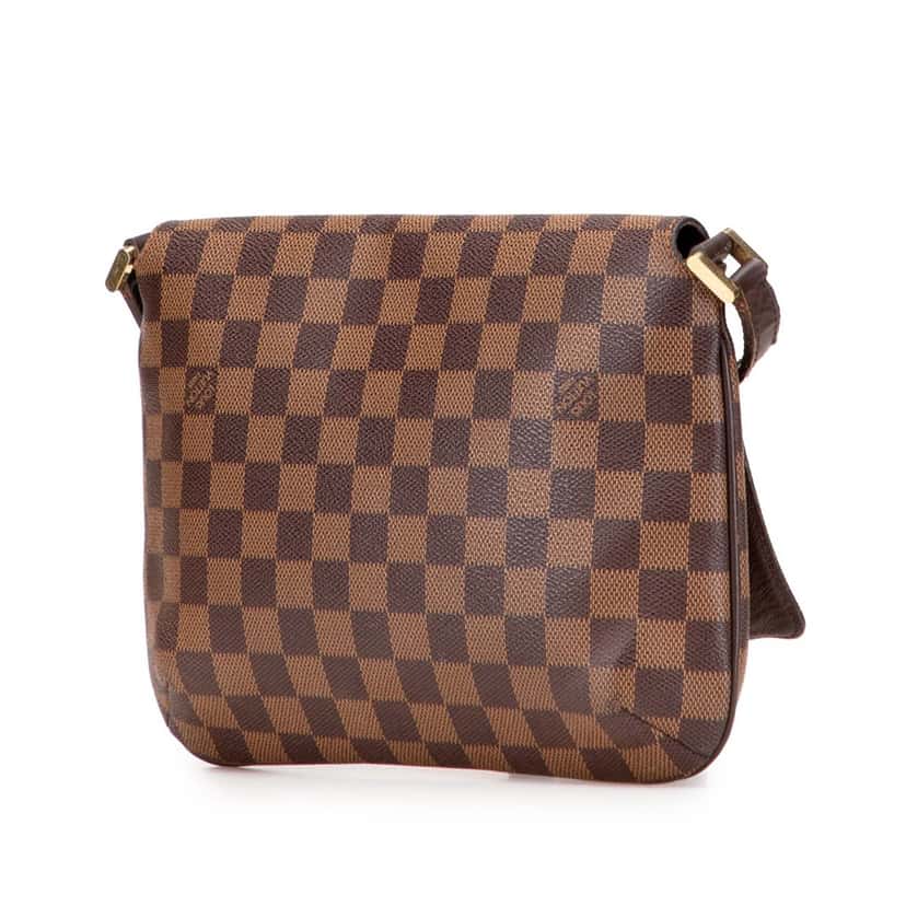 Louis Vuitton Damier Ebene Musette Tango Long Strap Brown Canvas Good condition - Back View