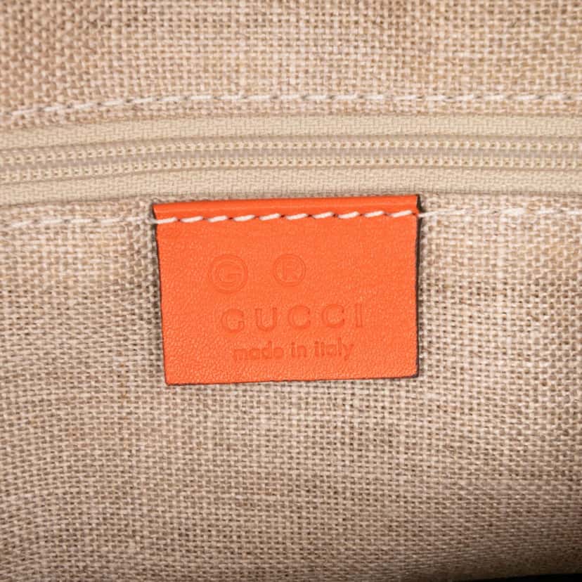 Gucci Small Microguccissima Bree Satchel Orange Leather Good condition - Box View