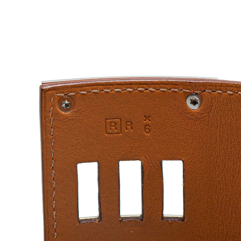 Hermès Epsom Kelly Extreme Dog ​​Bracelet Orange Leather Good condition - Model View