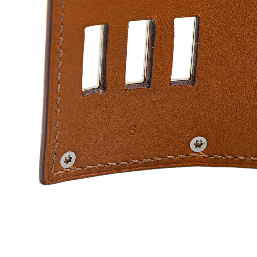 Hermès Epsom Kelly Extreme Dog ​​Bracelet Orange Leather Good condition - Box View