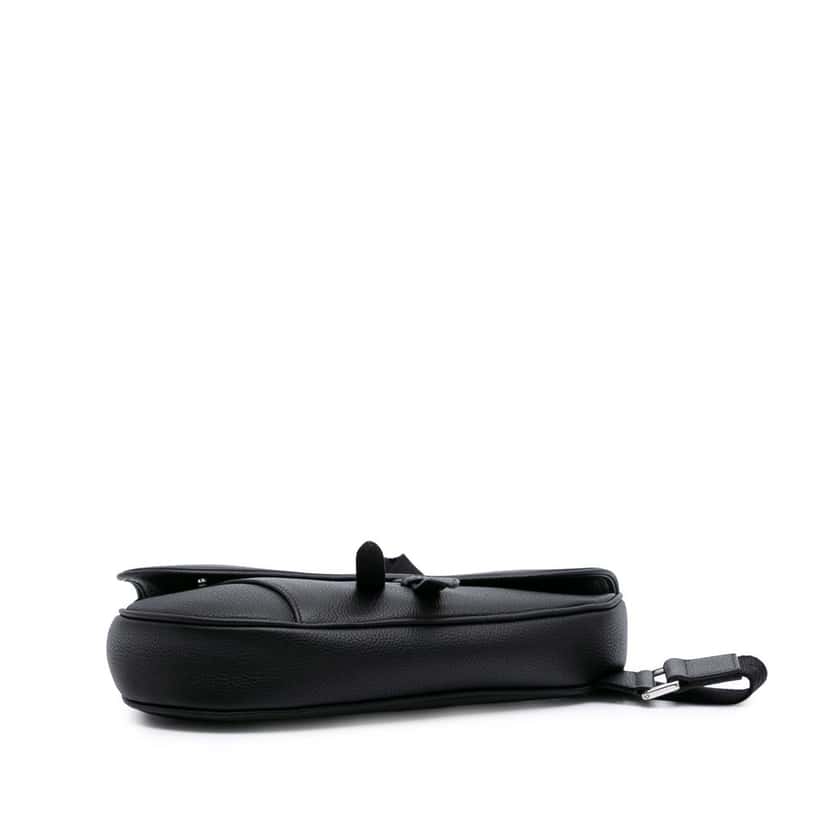 Dior Grained Calfskin Saddle Bag Black Leather Good condition - Inside View