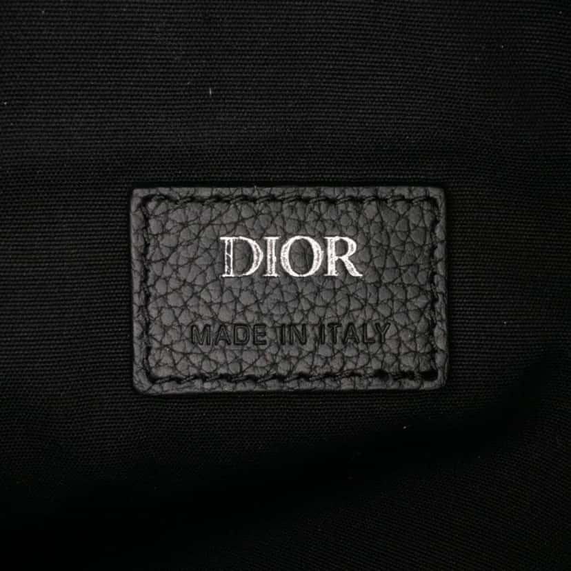 Dior Grained Calfskin Saddle Bag Black Leather Good condition - Box View