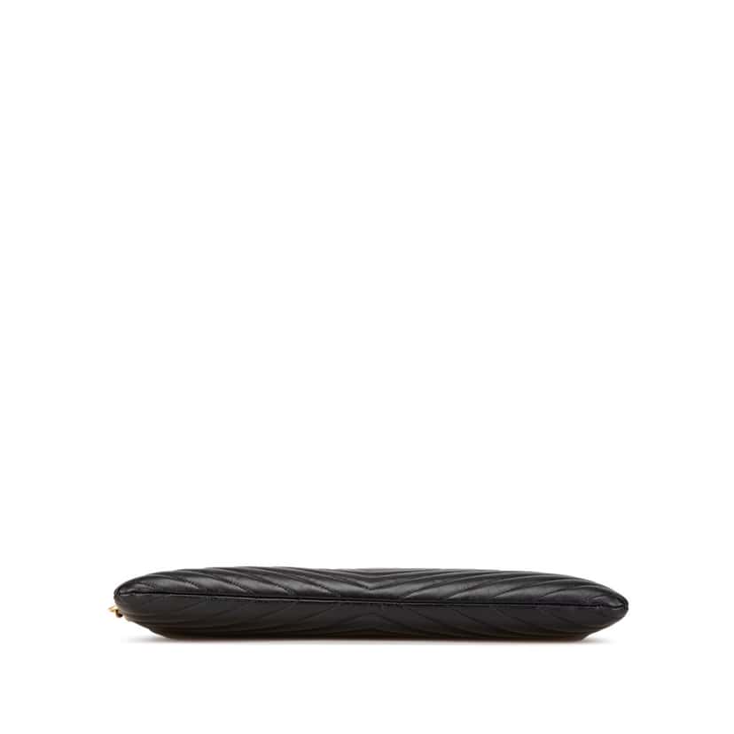 Saint Laurent Chevron Monogram Document Holder Black Leather Good condition - Inside View