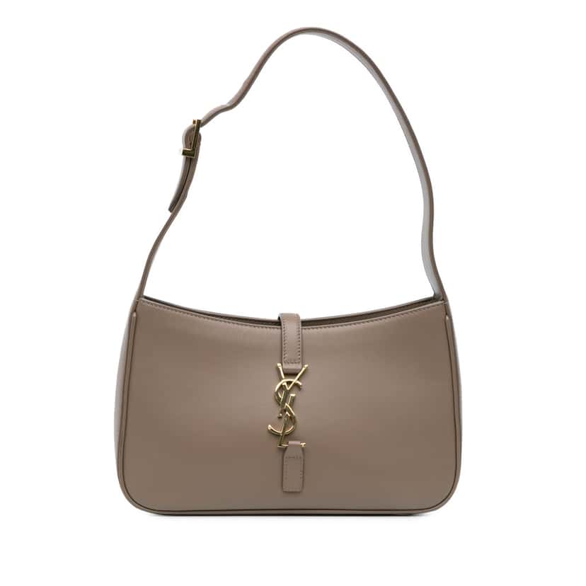 Saint Laurent Leather Le 5 a 7 Shoulder Bag Brown Leather Good condition - Front View
