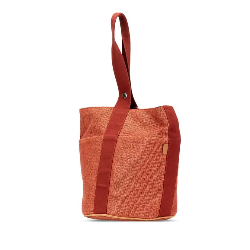 Hermès Toile Saxo MM Orange Canvas Good condition - Back View