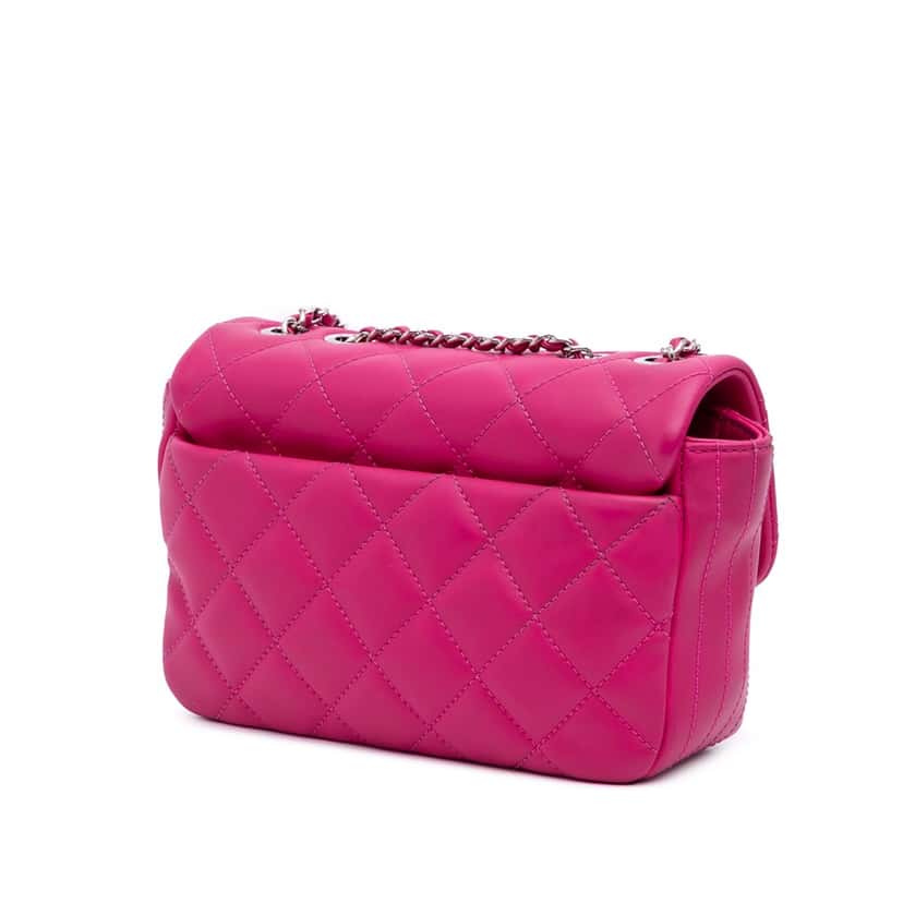Chanel Paris Seoul Small Rubber Coco Rain Flap Pink Polyester Good condition - Back View
