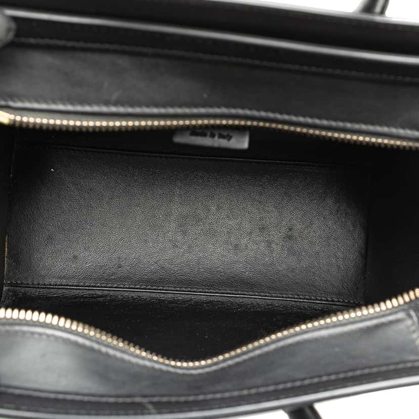Celine Nano Tricolor Felt Luggage Tote Blue Wool Good condition - Model View