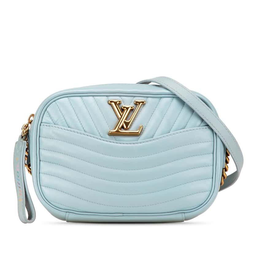 Louis Vuitton New Wave Camera Bag Blue Leather Good condition - Front View