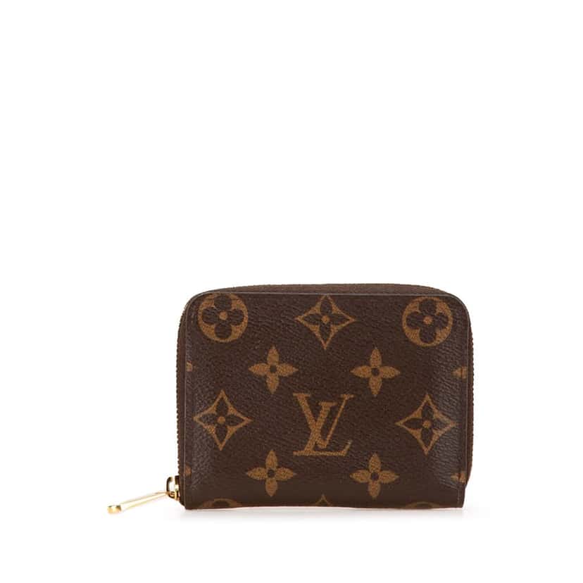 Louis Vuitton Monogram Zippy Coin Purse Brown Canvas Good condition - Front View