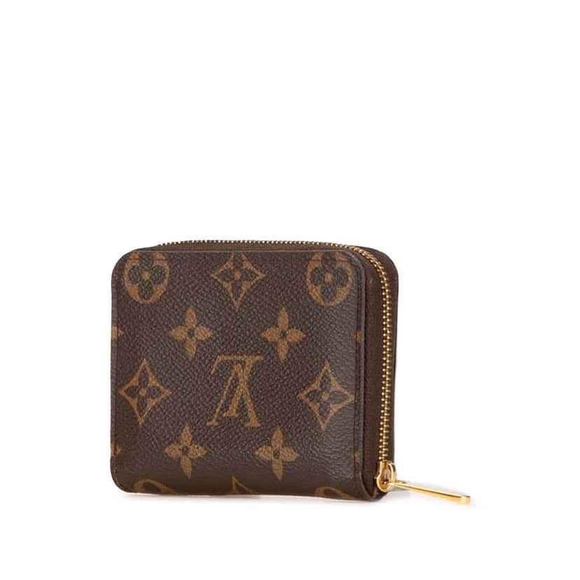 Louis Vuitton Monogram Zippy Coin Purse Brown Canvas Good condition - Back View